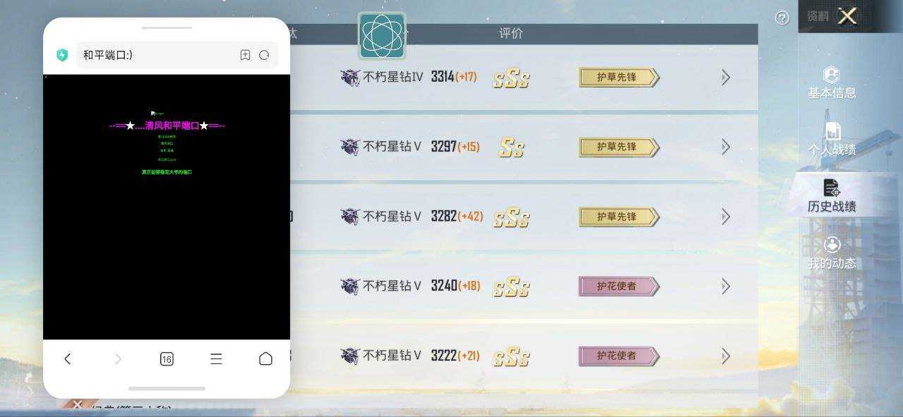 和平精英清风防封端口0